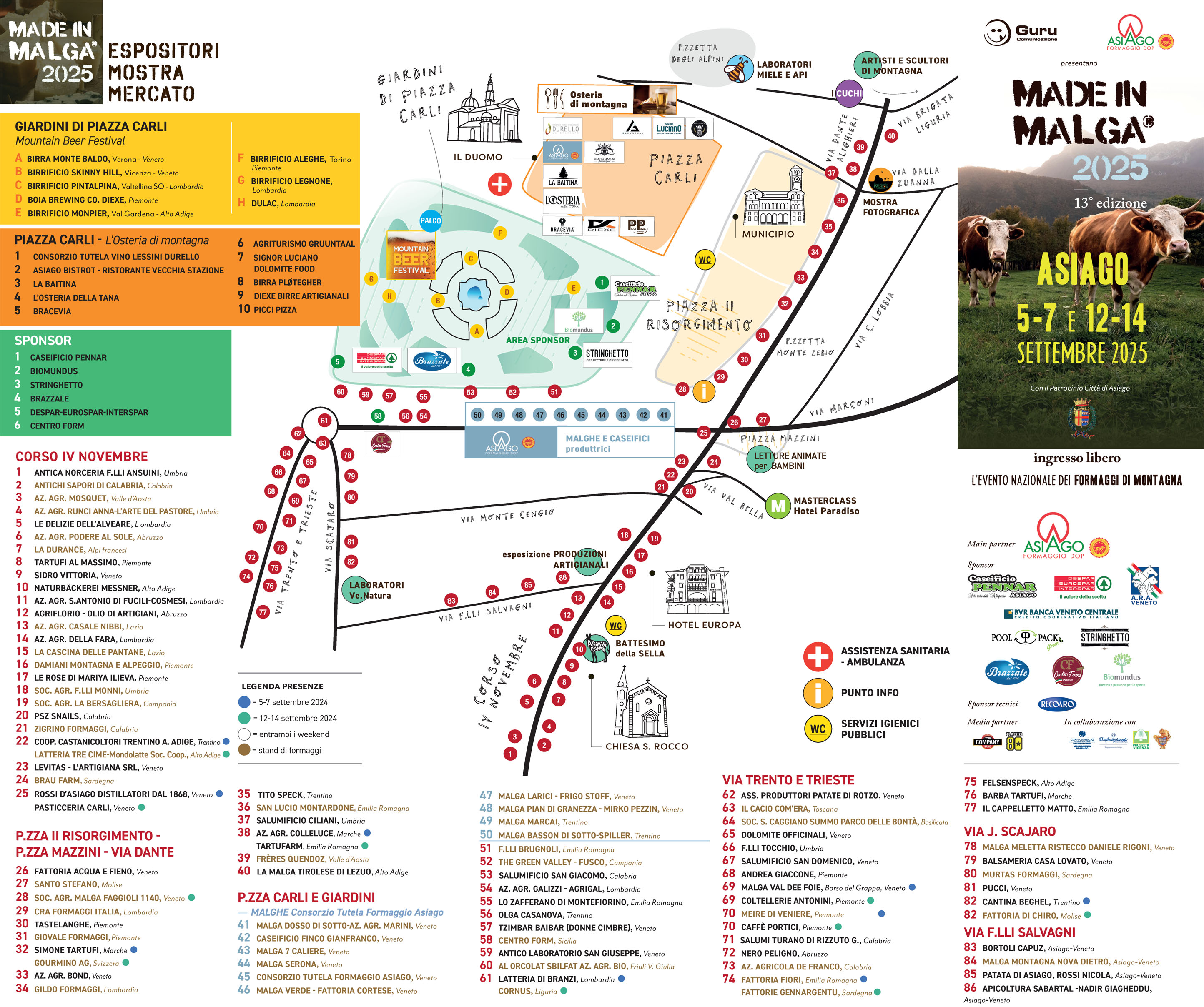 Mappa Mostra Mercato Made in Malga 2025